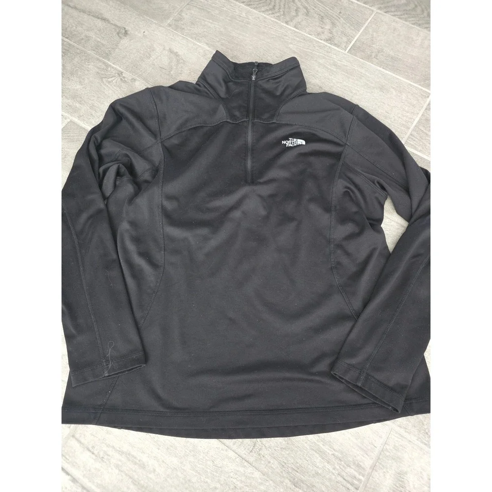 The North Face‎ Mens Black Quarter Zip Pullover Fleece Jacket Large